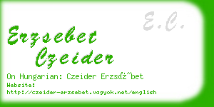 erzsebet czeider business card